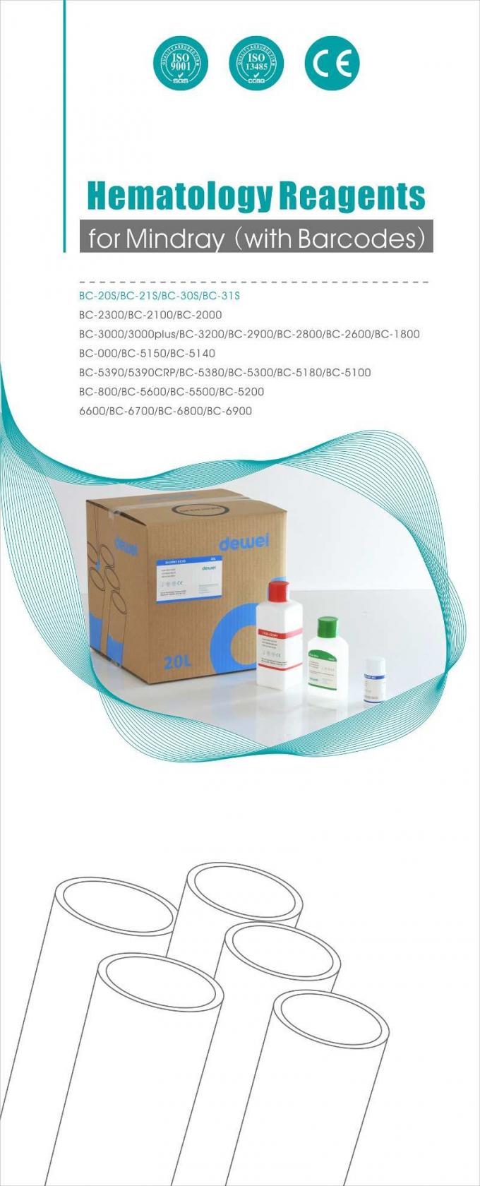 3 Diff CBC Analyzer Mindray Hematology Reagen Untuk Sel Darah